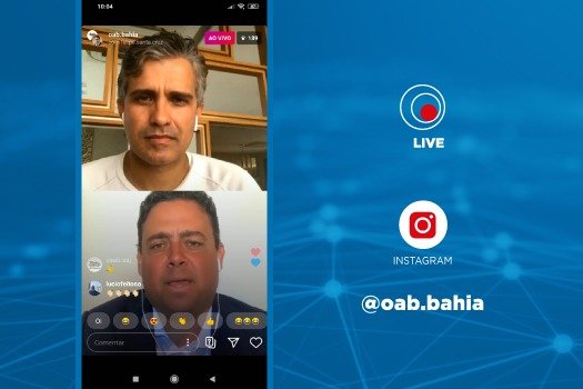 [No Instagram, Felipe Santa Cruz e Fabrício Castro debatem atuação da OAB em tempos de Covid-19]