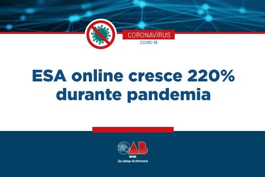 [Coronavírus: ESA online cresce 220% durante pandemia]