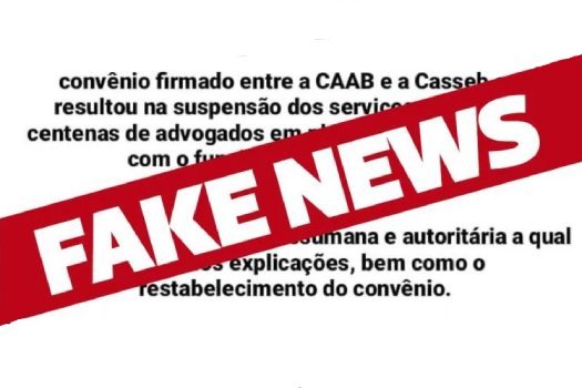 [CAAB alerta sobre fake news de cancelamento de contrato de saúde]